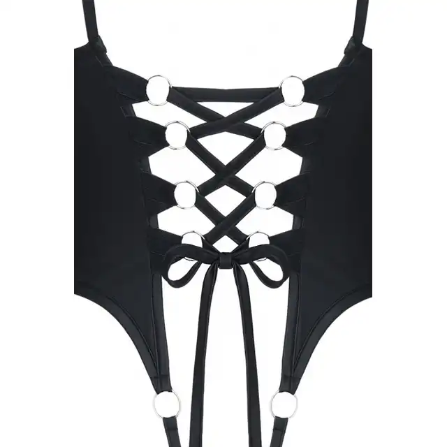 Demoniq - DDReja001. Czarne, seksowne body w rozmiarze M. 