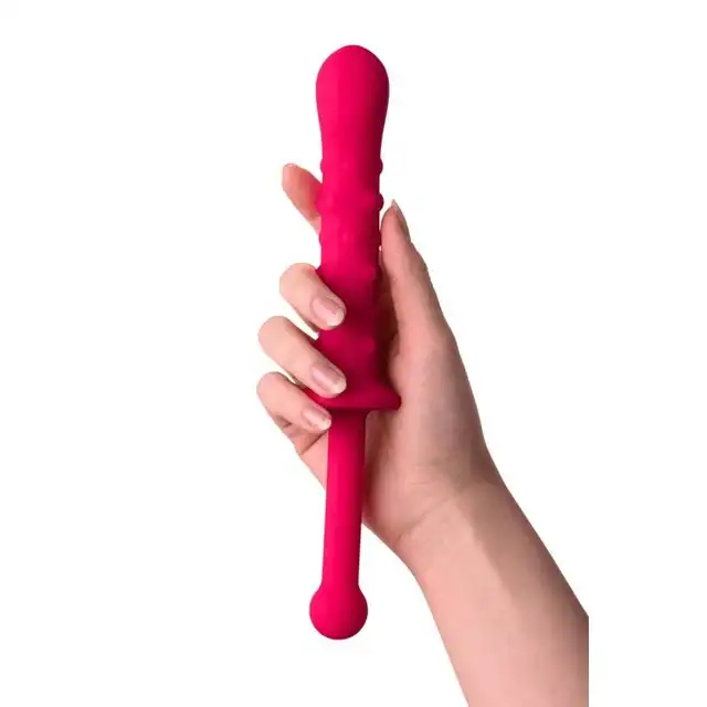 Toyfa PoPo Pleasure. Double anal Plug Pink.Dildo analne z rękojęścią . 100% Silikon medyczny. 24.5 cm.