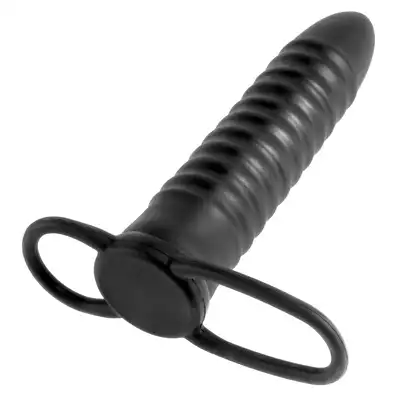 Fetish Fantasy Series Limited Edition Ribbed Double Trouble - Black