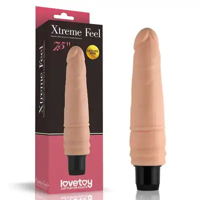 LoveToy - Reel Feel Cyber Skin 1. Realistyczny wibrator z cyber skóry 7,5". Ultra miękki materiał. 