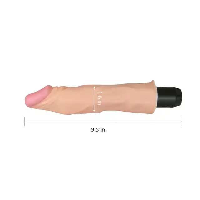 LoveToy - Reel Feel Flexi. Elastyczny super wibrator z cyber skóry 9,5". Miękki materiał, świetna giętkość.