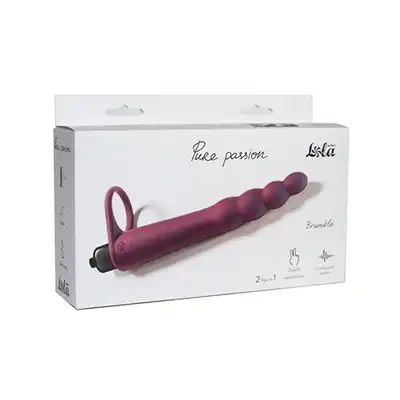 Lola Strap - on Pure Passion Bramble Wine red. Bestseller dla dwojga do podwójnej penentracji.