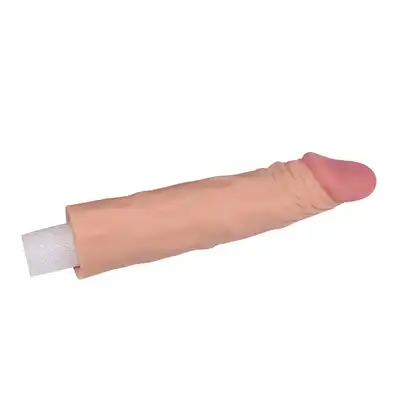 LoveToy - Pleasure X-Tender. Nakładka przedłużająca penisa 7,5". Cyber skóra!