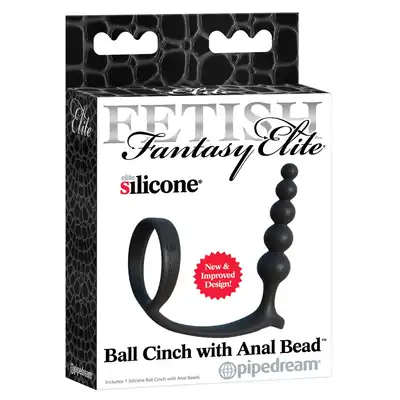 FFE Ball Cinch w Anal Bead Bla