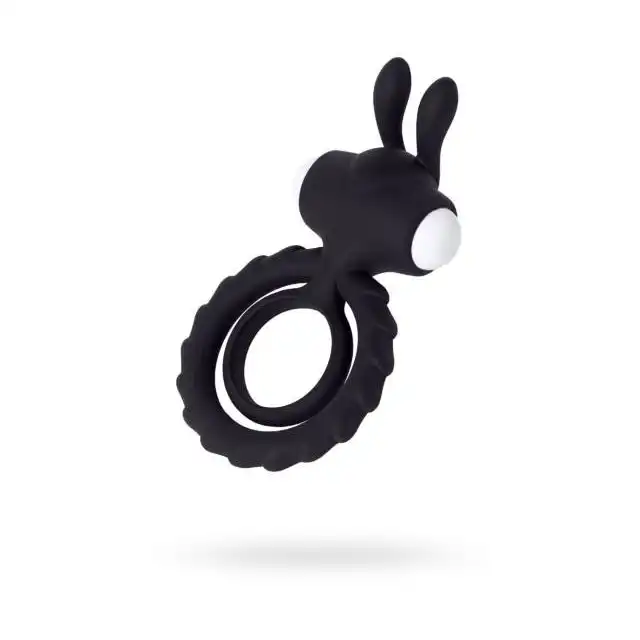 JOS - Bad Bunny Double Ring. Ring wibrujący na penisa. Wspaniała zabawa dla dwojga. 100% silikon. Na penisa i jądra i króliczek stymulujący łechtaczkę. Ideał.