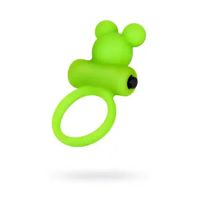 A-toys - Cock ring green bear. 6,9 cm, wodoodporny, ultra gładki silikon! 