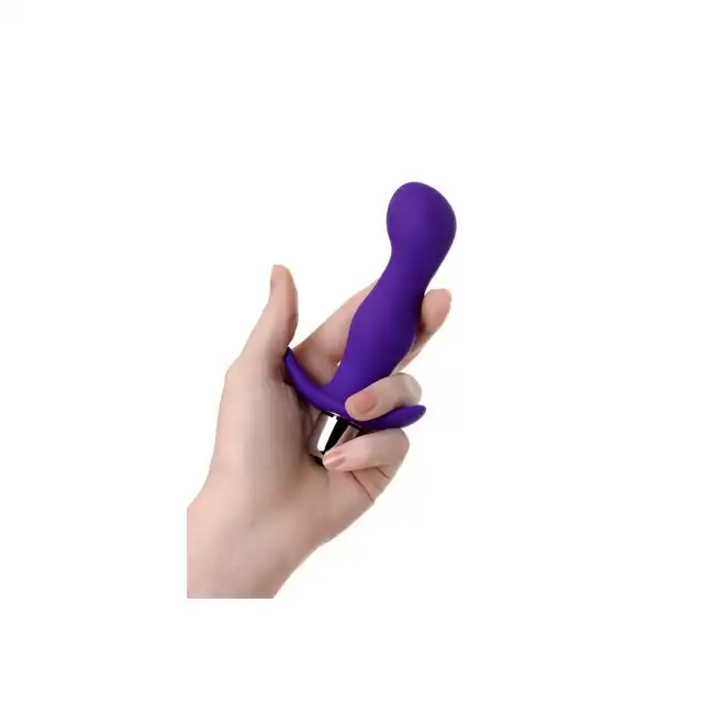 A-toys - Anal Vibating Plug Purple M. Jedna silna prędkość, 12,9 cm długości, falista struktura dla lepszej stymulacji. 