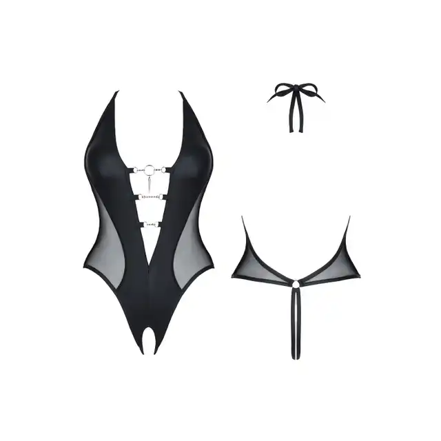Demoniq - Apate001. Drapieżne body open bottom. Rozmiar M. 