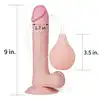 LoveToy - Squirting Dildo 9". Niezwykłe realistyczne dildo z wytryskiem na 1! Mocna przyssawka.