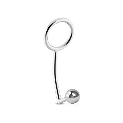Sinner - Metal Cock Ring With Anal Plug. Ring erekcyjny i plug analny w jednym! 45 mm średnicy. Mega Sale!