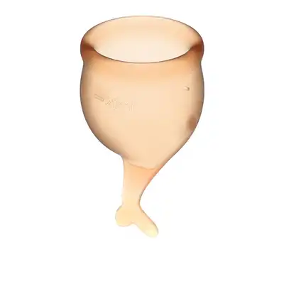 Satisfyer - Feel Secure Menstrual Cup Set Orange. Bestseller.