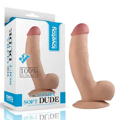LoveToy - The Ultra Soft Dude 8,5". Świetne realistyczne dildo z mocną przyssawką. 