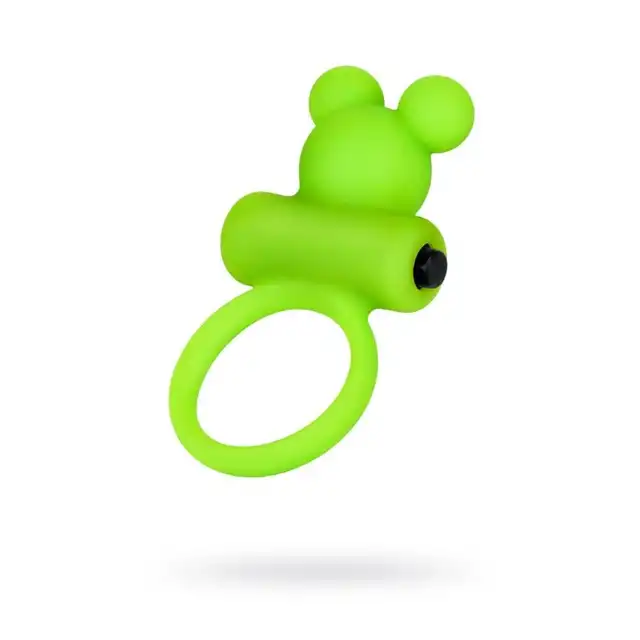 A-toys - Cock ring green bear. 6,9 cm, wodoodporny, ultra gładki silikon! 