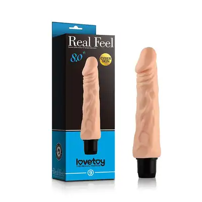 Lovetoy - Reel Feel 9. Realistyczny wibrator z cyber skóry. Ultra miękki materiał. 