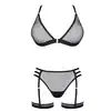 Demoniq - Adora. Komplet kuszącej bielizny z regulowanymi paskami. Rozmiar M. 