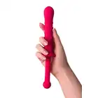 Toyfa PoPo Pleasure. Double anal Plug Pink.Dildo analne z rękojęścią . 100% Silikon medyczny. 24.5 cm.