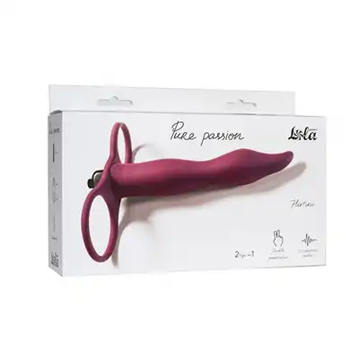 Lola Strap - on Pure Passion Flirtini Wine red. Bestseller dla dwojga do podwójnej penentracji.
