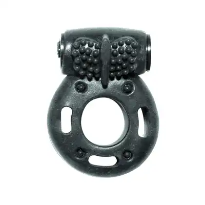 Lola Toys - Axle Pin Black. Żelowy ring erekcyjny z wibrującym bulletem, dłuższa i mocniejsza erekcja ze stymulacją partnerki