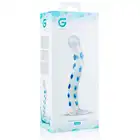 Gildo – Glass G-Spot/Prostate Dildo No. 18. Szklane dildo z niebieskimi detalami