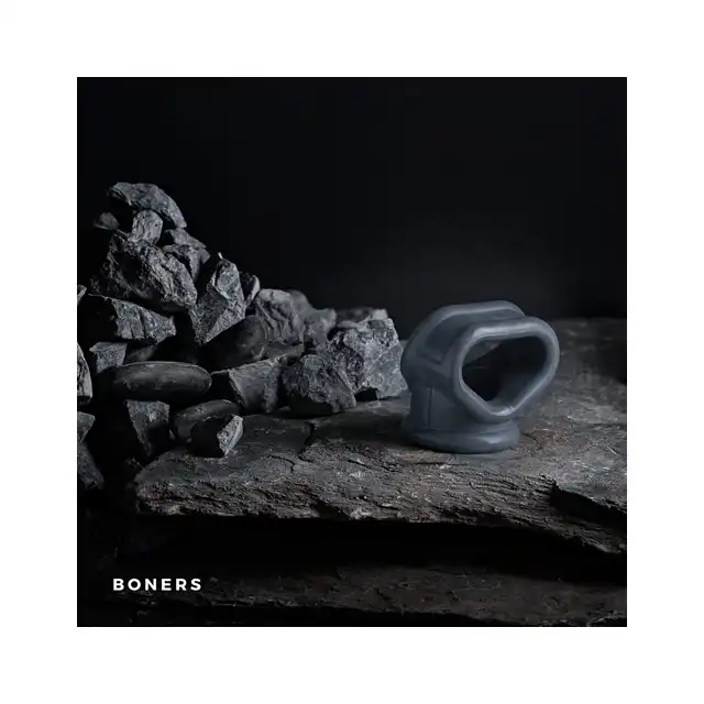 Boners - Liquid Silicone 2 in 1 Ballstretcher. Super miękki silikon. Idealny ring erekcyjny dla wydłużenia orgazmu.