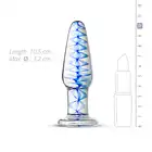 Gildo - Glass Buttplug No. 23. Szklana długa wtyczka analna ze zwężaną końcówką. 10,5 cm!