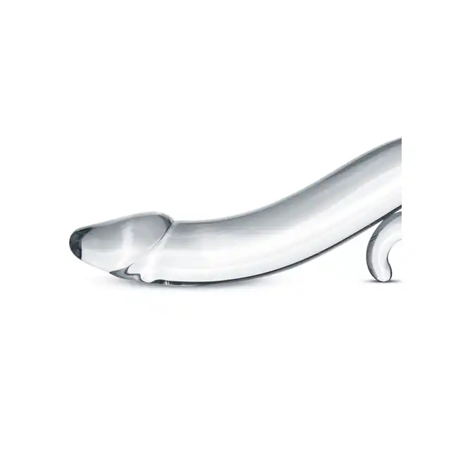 Gildo - Glass Dildo No. 14. Specjalnie zagięte szklane dildo dla wzmocnienia doznań podczas penetracji. 18 cm długości. 