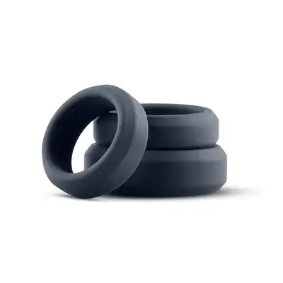 Boners - Boners 3 Ring kit (flat rings). 3 płaskie ringi erekcyjne z super elastycznego silikonu. 