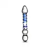 Gildo – Glass Dildo No. 21. Dwustronne szklane dildo z niebieskimi detalami do intensywnej stymulacji