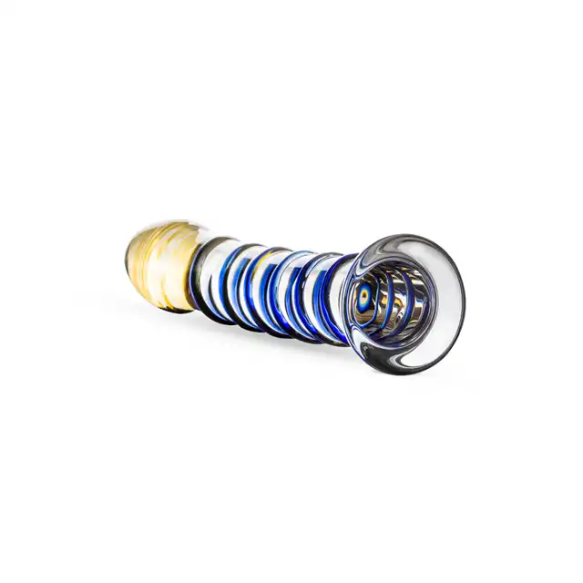 Gildo - Glass Dildo No. 1. Grube szklane dildo ze stymulującymi wypustkami. 