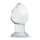 Gildo - Glass Buttplug No. 26. Gruba szklana wtyczka analna. Klasyczny kształt, 9 cm długości. 