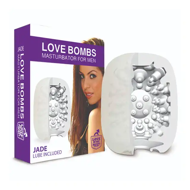 Love In The Pocket - Love Bombs Jade. Kieszonkowy, jednorazowy masturbator z żelowego silikonu. Ultra miękki i dyskretny. Mega sale!