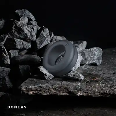 Boners - Ribbed Cock Ring. Podwójnie gruby, miękki ring. Przedłużona i wzmocniona erekcja.