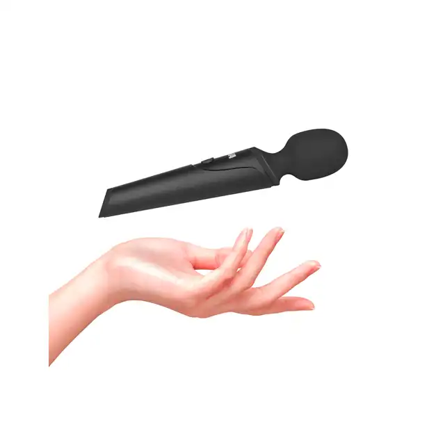 Yiva - Power Massager Black. Magiczna różdżka, klasyczny design i uniwersalny kolor.  