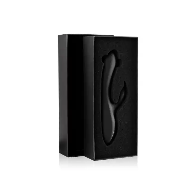 Sway Vibes - No. 2 Black. Elegancki wibrator z króliczkiem. Ultra jedwabisty silikon, piękny design. 