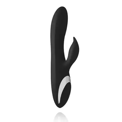 Sway Vibes - No. 2 Black. Elegancki wibrator z króliczkiem. Ultra jedwabisty silikon, piękny design. 