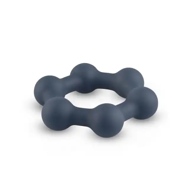 Boners - Hexagon Cockring With Steel Balls. Niezwykły ring ze stymulującymi stalowymi kulkami. 