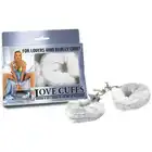 Love Cuffs Białe Kajdanki Futrzane