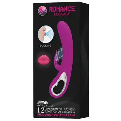 PRETTY LOVE - ROMANCE MASSAGE Sucking &amp; Vibrating 12 Functions USB