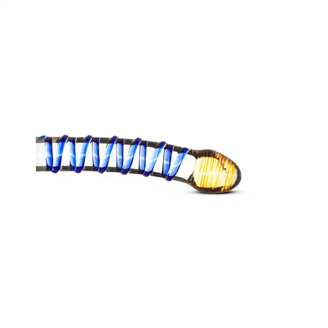 Gildo - Glass Dildo No. 1. Grube szklane dildo ze stymulującymi wypustkami. 