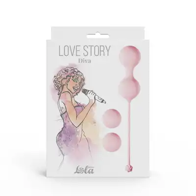 Vaginal balls set Love Story Diva Tea Rose