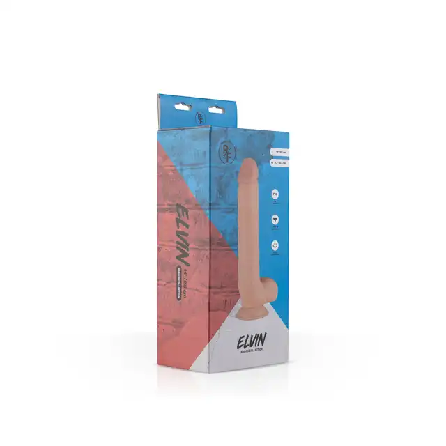 Real Feel - Elvin Realistic Dildo. Ekstra duże dildo, 27,5 cm. Miękki silikon przyjemny w dotyku. 