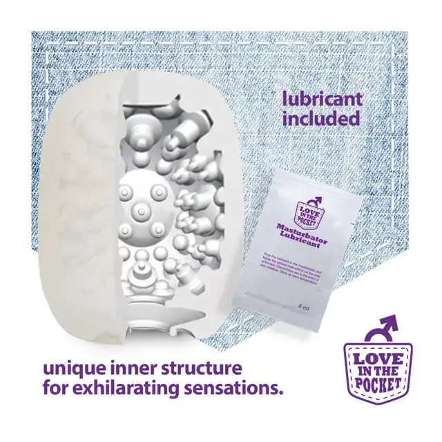 Love In The Pocket - Love Bombs Jade. Kieszonkowy, jednorazowy masturbator z żelowego silikonu. Ultra miękki i dyskretny. Mega sale!