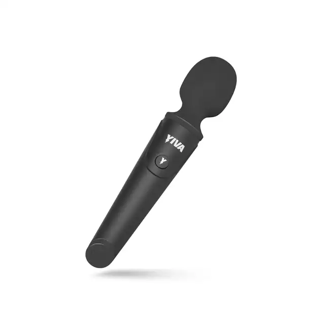 Yiva - Power Massager Black. Magiczna różdżka, klasyczny design i uniwersalny kolor.  