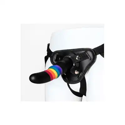 Dream Toys - Colorful Love Colorful Strap On Solid Dildo. Cudowny strapon. 17 cm długości, 4 cm szerokości. 