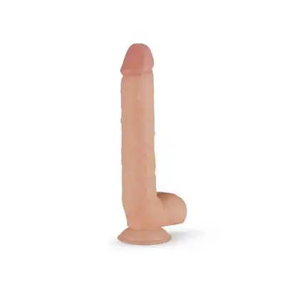 Real Feel - Elvin Realistic Dildo. Ekstra duże dildo, 27,5 cm. Miękki silikon przyjemny w dotyku. 