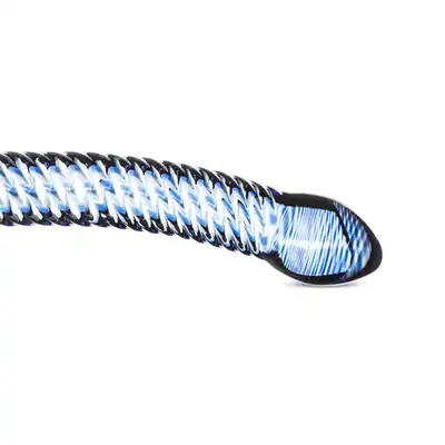 Gildo - Glass Dildo No. 5. Szklane niebieskie dildo, idealne do stymulacji punktu G. 18 cm!