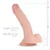 Real Feel - Derek Realistic Dildo. 22 cm realistyczne dildo z mocną przyssawką. 