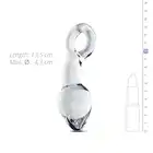Gildo - Glass Prostate Plug No. 13. Szklany wygięty plug analny dodatkowo stymulujący prostatę. 