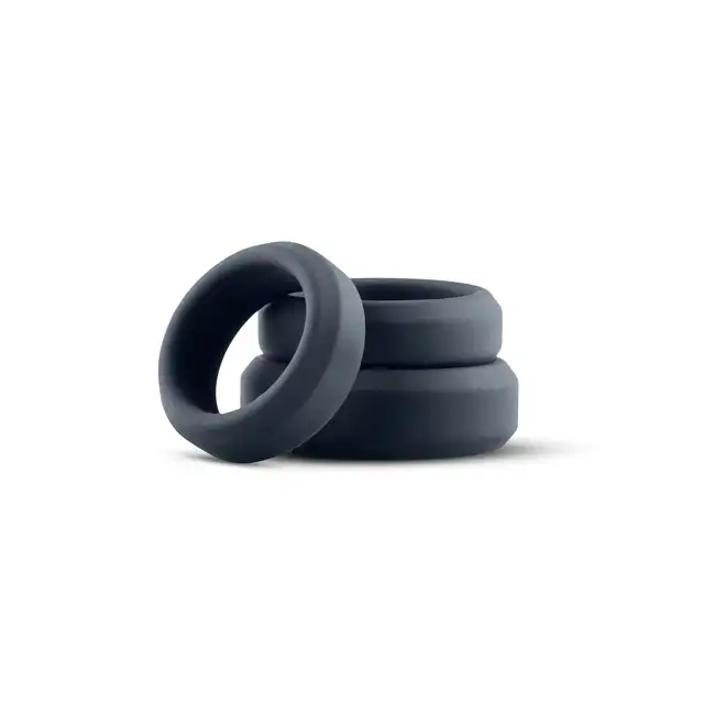 Boners - Boners 3 Ring kit (flat rings). 3 płaskie ringi erekcyjne z super elastycznego silikonu. 