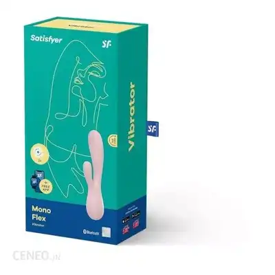 Satisfyer Mono Flex Mauve / APP.  Ultranowoczesny króliczek w kolorze fiołkowo różowym. Sterowany aplikacją. USB. Silikon.  2 silniki.